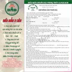 Hợp đồng cho thuê nhà-mặt bằng-phòng 2 liên-Block 6 quyển-chọn mẫu in tên