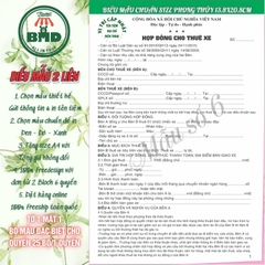 Hợp đồng cho thuê xe 2 liên-Block 6 quyển-chọn mẫu in tên
