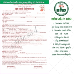 Hợp đồng cho thuê xe 1 liên-Block 6 quyển-chọn mẫu in tên