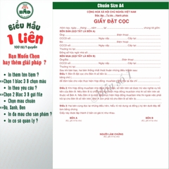Hợp đồng Đặt Cọc Nhà Đất/Căn Hộ 1 liên(A4)-Bloc 1(in sẵn) & Bloc 3(chọn mẫu in tên) hoặc theo thiết kế