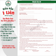Hợp đồng Đặt Cọc Nhà Đất/Căn Hộ 1 liên(A4)-Bloc 1(in sẵn) & Bloc 3(chọn mẫu in tên) hoặc theo thiết kế