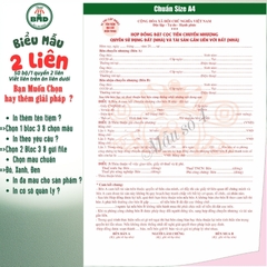 Hợp đồng Đặt Cọc Nhà Đất/Căn Hộ 2 liên(A4)-Bloc 1(in sẵn) & Bloc 3(chọn mẫu in tên) hoặc theo thiết kế