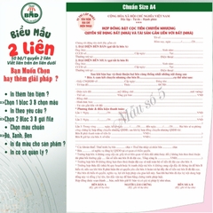 Hợp đồng Đặt Cọc Nhà Đất/Căn Hộ 2 liên(A4)-Bloc 1(in sẵn) & Bloc 3(chọn mẫu in tên) hoặc theo thiết kế