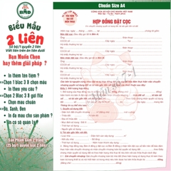 Hợp đồng Đặt Cọc Nhà Đất/Căn Hộ 2 liên(A4)-Bloc 1(in sẵn) & Bloc 3(chọn mẫu in tên) hoặc theo thiết kế