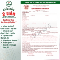Hợp đồng mua bán xe 2 liên-Bloc 2 (in sẵn) & Bloc 6 (chọn mẫu in tên) hoặc theo thiết kế