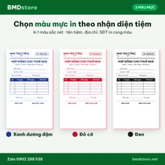 Hợp Đồng Cho Thuê Nhà, Căn Hộ, Mặt Bằng, Phòng Trọ A4 2 Liên Carbonless – In Tên, Đánh Số Nhảy | Bloc 1 & Bloc 3