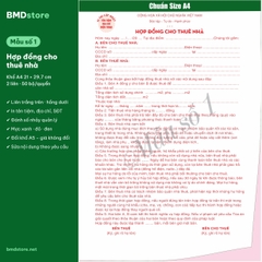 Hợp Đồng Cho Thuê Nhà, Căn Hộ, Mặt Bằng, Phòng Trọ A4 2 Liên Carbonless – In Tên, Đánh Số Nhảy | Bloc 1 & Bloc 3