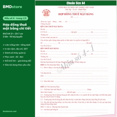 Hợp Đồng Cho Thuê Nhà, Căn Hộ, Mặt Bằng, Phòng Trọ A4 2 Liên Carbonless – In Tên, Đánh Số Nhảy | Bloc 1 & Bloc 3