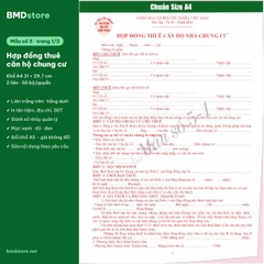 Hợp Đồng Cho Thuê Nhà, Căn Hộ, Mặt Bằng, Phòng Trọ A4 2 Liên Carbonless – In Tên, Đánh Số Nhảy | Bloc 1 & Bloc 3