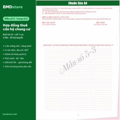 Hợp Đồng Cho Thuê Nhà, Căn Hộ, Mặt Bằng, Phòng Trọ A4 2 Liên Carbonless – In Tên, Đánh Số Nhảy | Bloc 1 & Bloc 3