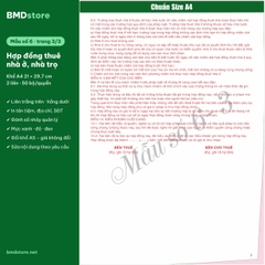 Hợp Đồng Cho Thuê Nhà, Căn Hộ, Mặt Bằng, Phòng Trọ A4 2 Liên Carbonless – In Tên, Đánh Số Nhảy | Bloc 1 & Bloc 3