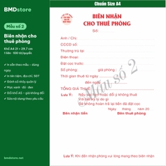 Hợp Đồng Cho Thuê Nhà, Căn Hộ, Mặt Bằng, Phòng Trọ A4 1 Liên – In Tên, Đánh Số Nhảy | Bloc 1 & Bloc 3