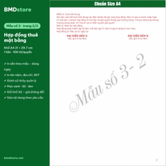 Hợp Đồng Cho Thuê Nhà, Căn Hộ, Mặt Bằng, Phòng Trọ A4 1 Liên – In Tên, Đánh Số Nhảy | Bloc 1 & Bloc 3