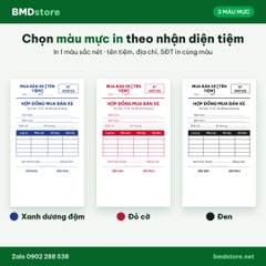 Hợp Đồng Mua Bán Xe Máy, Ô Tô A5 2 Liên Carbonless – In Tên Tiệm, Đánh Số Nhảy | Bloc 2 & Bloc 6 | 9 Mẫu Có Sẵn