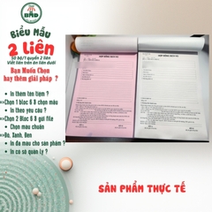 Hợp Đồng Thuê Váy Cưới, Áo Dài, Đồ Thời Trang A5 2 Liên Carbonless – In Tên Tiệm, Đánh Số Nhảy | Bloc 2 & Bloc 6