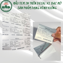 Tem Decal Xi Bạc/Xi Vàng in & tạo hình theo thiết kế-3 Block Chuẩn 1/10/100 tờ