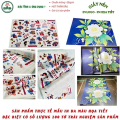 Giấy nến(hút dầu)gói-lót bánh Kebab in logo,chuẩn>28gsm(25x35cm)-Bloc 100(đen 3h)/1k/2k