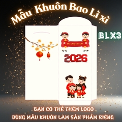 Bao lì xì giấy nến in logo theo mẫu chọn-Bloc 10-BLX3