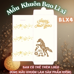 Bao lì xì giấy nến in logo theo mẫu chọn-Bloc 10-BLX4