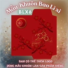Bao lì xì giấy nến in logo theo mẫu chọn-Bloc 10-BLX6
