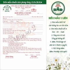 Hợp đồng cầm đồ 1 liên-Block 6 quyển-chọn mẫu in tên