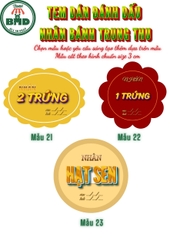 Tem dán đánh dấu nhân bánh trung thu chuẩn size 3 cm-Block 120 hoặc 600 tem-chọn mẫu hoặc theo thiết kế