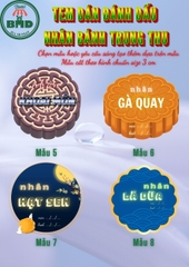 Tem dán đánh dấu nhân bánh trung thu chuẩn size 3 cm-Block 120 hoặc 600 tem-chọn mẫu hoặc theo thiết kế