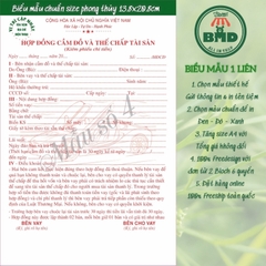 Hợp đồng cầm đồ 1 liên-Block 6 quyển-chọn mẫu in tên