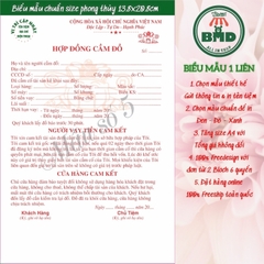 Hợp đồng cầm đồ 1 liên-Block 6 quyển-chọn mẫu in tên