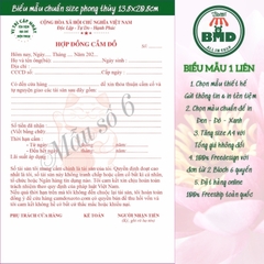 Hợp đồng cầm đồ 1 liên-Block 6 quyển-chọn mẫu in tên