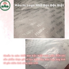 Giấy nến gói cho quần áo-giầy dép-túi thời trang chuẩn size in logo 65x48cm (kiểu gói cỡ vừa)