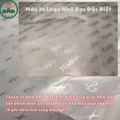 Giấy nến gói cho quần áo-giầy dép-túi thời trang chuẩn size in logo 65x32cm (kiểu quấn vòng)