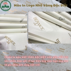 Giấy nến gói cho quần áo-giầy dép-túi thời trang chuẩn size in logo 65x32cm (kiểu quấn vòng)