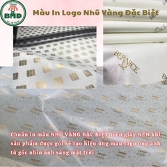 Giấy nến gói cho quần áo-giầy dép-túi thời trang chuẩn size in logo 65x48cm (kiểu gói cỡ vừa)
