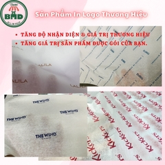 Giấy gói chống ẩm cho quần áo-giầy dép-túi thời trang chuẩn size in logo 48x70cm (Kiểu gói trọn bộ nhỏ)