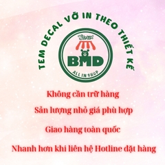 Tem Decal Vỡ in & tạo hình theo thiết kế-3 Block Chuẩn 1/10/100 tờ