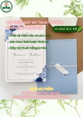 Thiệp Cưới-Thiệp Mời-Thiệp sinh nhật giấy Mỹ thuật Trắng & Màu Cơ Bản - Block 100 thiệp