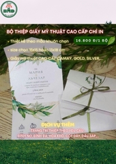 Thiệp Cưới-Thiệp Mời-Thiệp sinh nhật giấy Mỹ thuật Cao Cấp Chỉ In - Block 100 thiệp