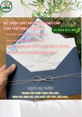Thiệp Cưới-Thiệp Mời-Thiệp sinh nhật giấy Mỹ thuật Cao Cấp In & Ép nhũ - Block 100 thiệp