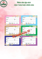 Tem nhãn dán tập & dụng cụ học sinh-Chọn mẫu hoặc thiết kế theo mẫu yêu thích-Block 24 tem 3.8x6.8cm