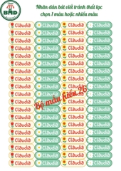 Tem nhãn dán tập & dụng cụ học sinh-Chọn mẫu hoặc thiết kế theo mẫu yêu thích-Block 24 tem 3.8x6.8cm