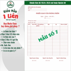 Phiếu giao hàng 1 liên-Bloc 2 (in sẵn) & Bloc 6 (chọn mẫu in tên) hoặc theo thiết kế