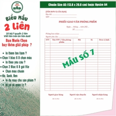 Phiếu giao hàng 2 liên-Bloc 2 (in sẵn) & Bloc 6 (chọn mẫu in tên) hoặc theo thiết kế