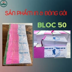 Phiếu giữ xe mẫu chuẩn 14.8x6.8cm-Chọn Bloc 10/50/100 quyển