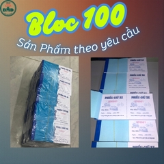 Phiếu giữ xe chọn mẫu in tên tiệm - Phiếu bốc thăm hoặc các loại phiếu trò chơi theo thiết kế chuẩn size mô tả-Bloc 50/100 quyển
