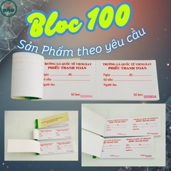 Phiếu giữ xe chọn mẫu in tên tiệm - Phiếu bốc thăm hoặc các loại phiếu trò chơi theo thiết kế chuẩn size mô tả-Bloc 50/100 quyển