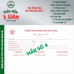 Phiếu nhận hàng 1 liên-Bloc 2 (in sẵn) & Bloc 6 (chọn mẫu in tên) hoặc theo thiết kế
