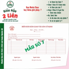 Phiếu nhận hàng 2 liên-Bloc 2 (in sẵn) & Bloc 6 (chọn mẫu in tên) hoặc theo thiết kế