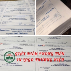 Giấy niêm phong mệnh giá ngân hàng theo mẫu chuẩn in thêm logo hoặc thiết kế yêu cầu-block 5k/10k/20k/50k
