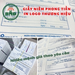 Giấy niêm phong mệnh giá ngân hàng theo mẫu chuẩn in thêm logo hoặc thiết kế yêu cầu-block 5k/10k/20k/50k